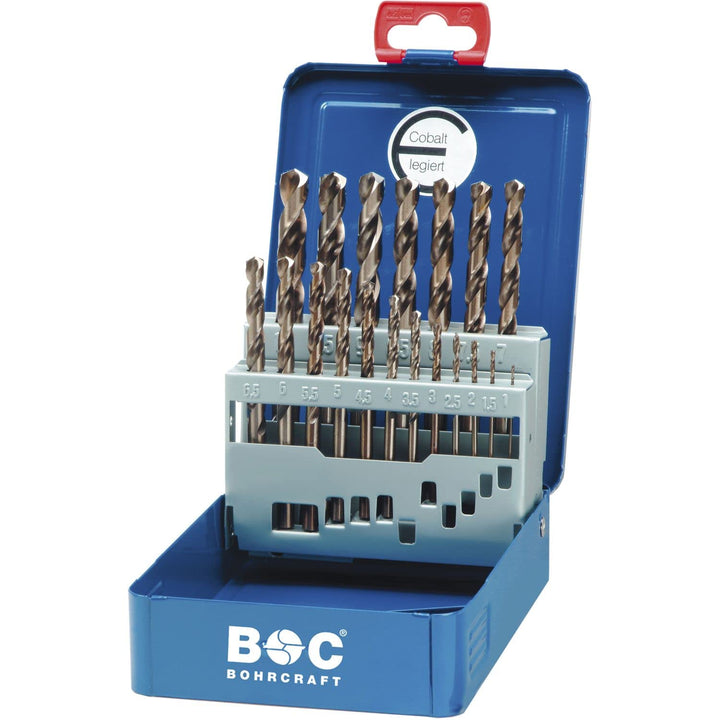Bohrcraft 11401310019 Kassette DIN338RN HSS Co5 Bohrer ø 1.0-10.0 mm 19-teilig, Durchmesser Durchmes