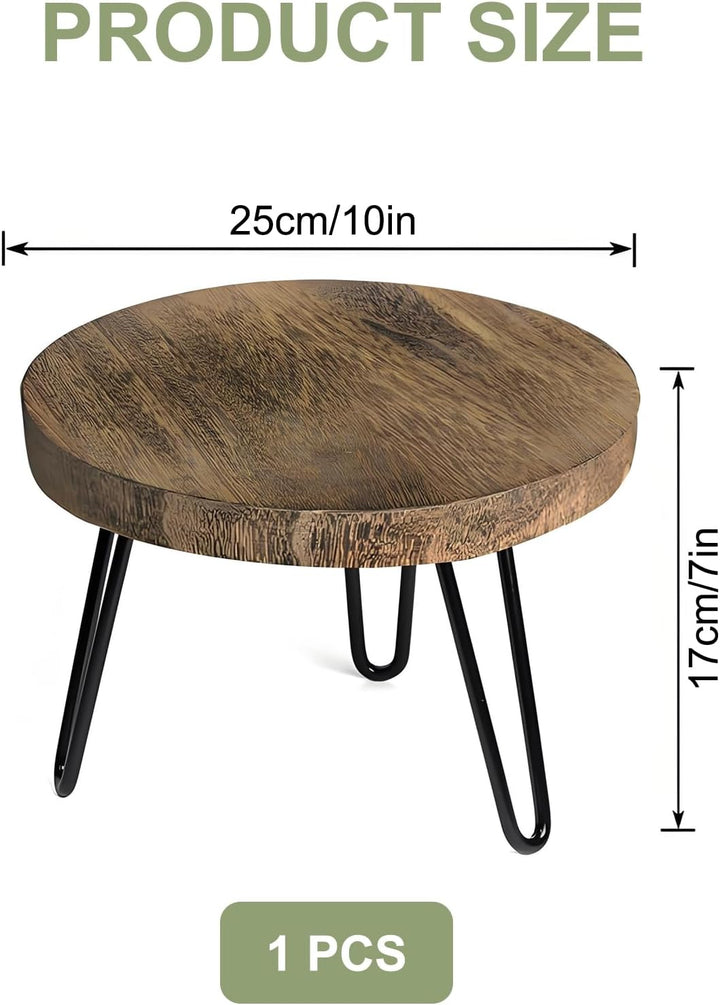 Pflanzenständer Holz, Blumenständer Schwarz Pflanzenständer Blumenhocker Holz Pflanzenhocker mit 3 F