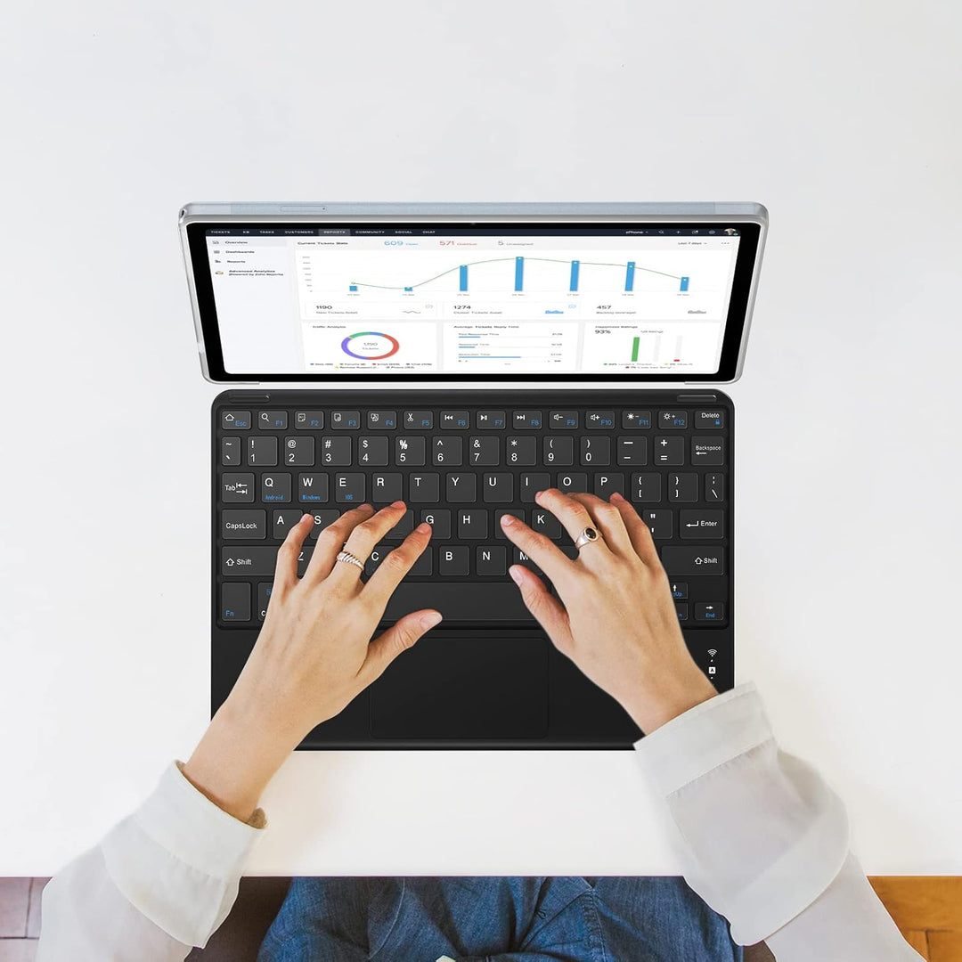 Blackview Universelle Bluetooth-Tastatur für Tablets, kabellose Tastatur, klare taktile Reaktion, en