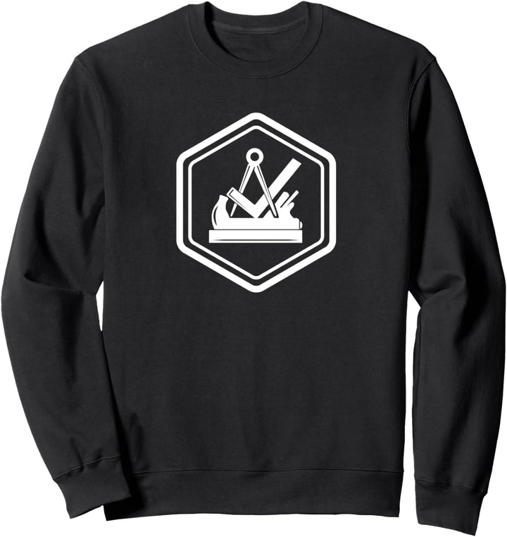 Traditionelles Tischler und Schreiner Zunftwappen Sechseck Sweatshirt