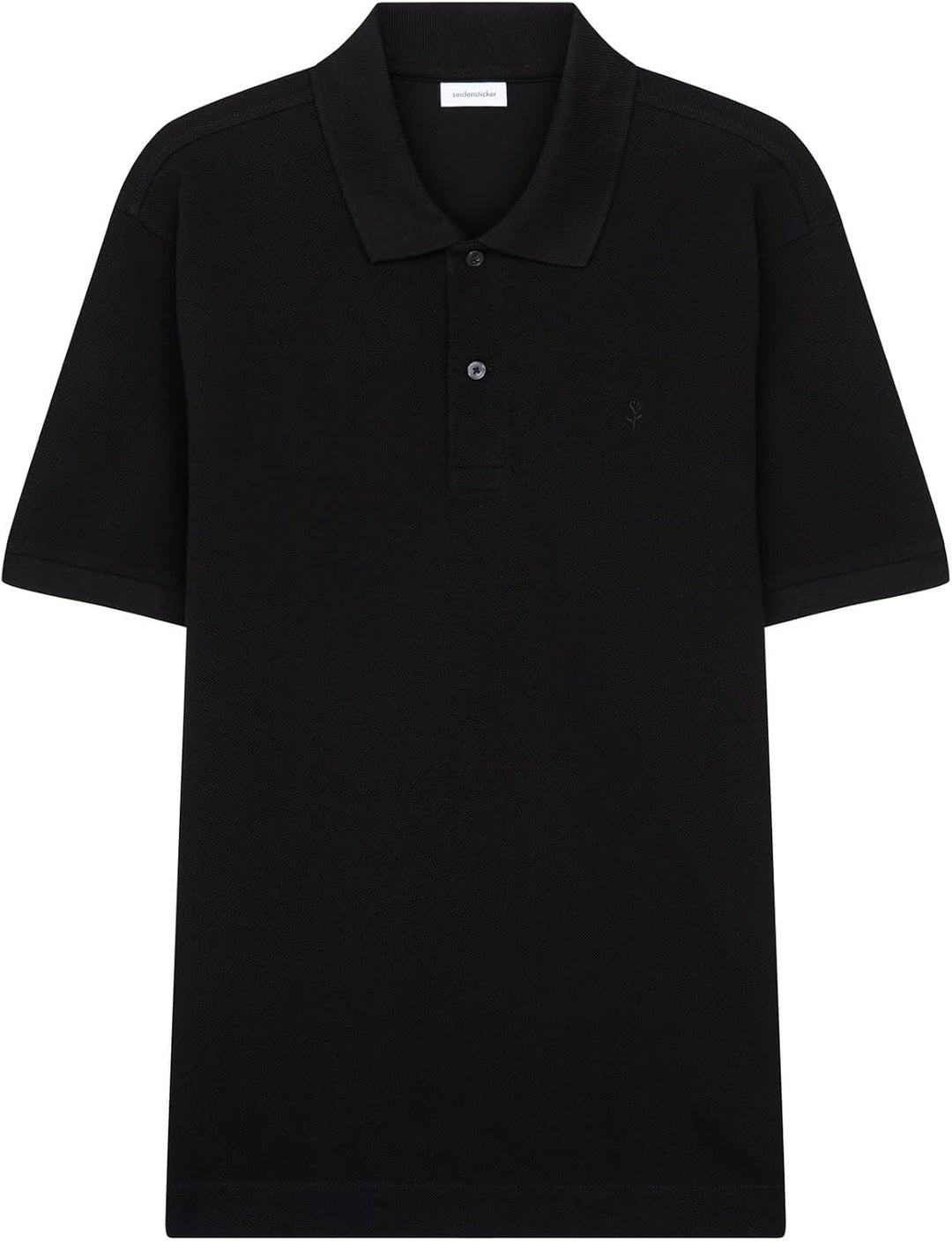 Seidensticker Herren Regular Bügelleicht Polo Kurzarm Polohemd L Schwarz, L Schwarz