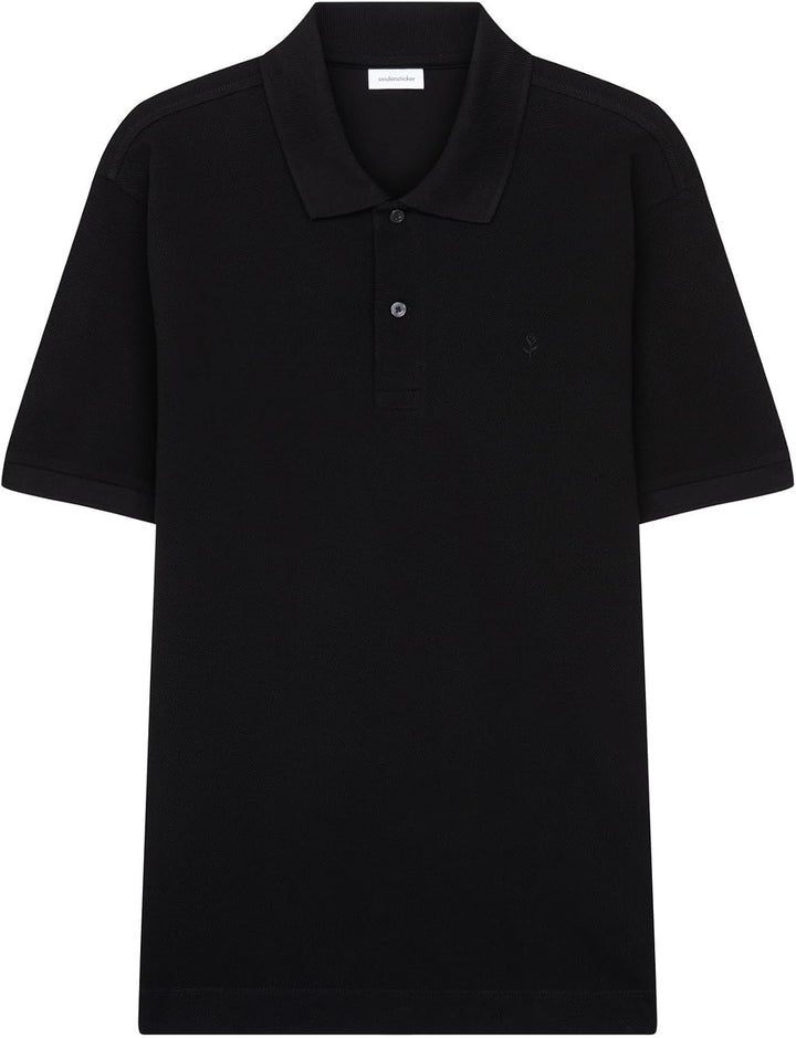 Seidensticker Herren Regular Bügelleicht Polo Kurzarm Polohemd L Schwarz, L Schwarz