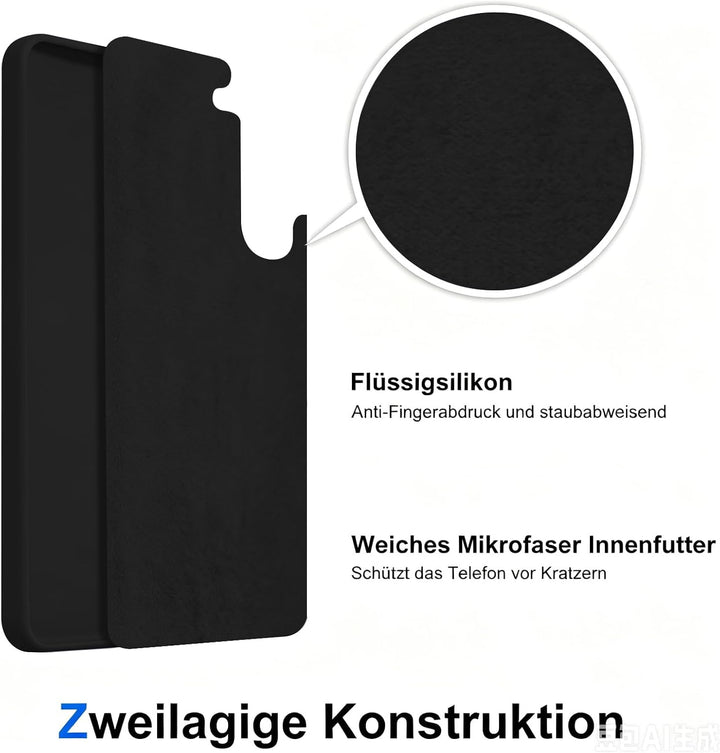 Handyhülle für Samsung Galaxy S22 Hülle [Material-Upgrade] Soft Silicone Case mit Mikrofaserfutter R