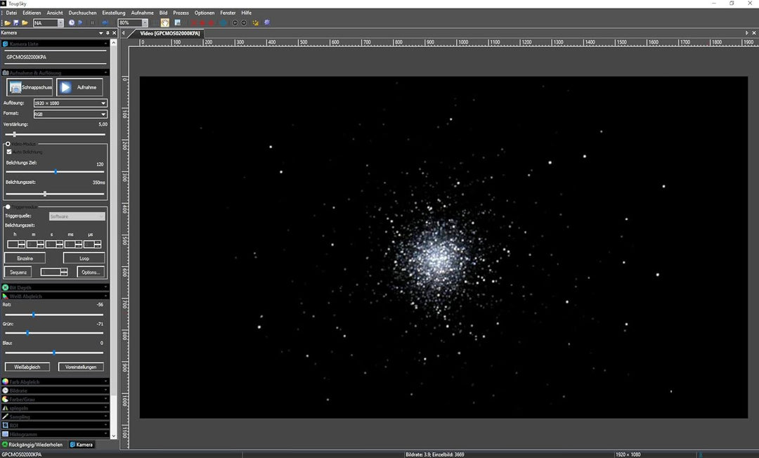 Bresser Teleskop Full HD Deep-Sky Kamera mit ST4 Autoguider, Allround-Kamera mit SONY IMX290 Farb-Se