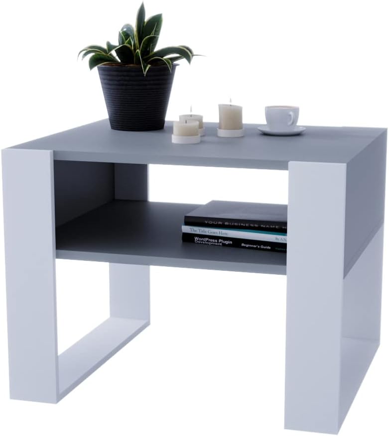 MRBLS Couchtisch – modernes rustikales Design – Wohnzimmer-Tisch Beistelltisch Kaffeetisch Sofatisch