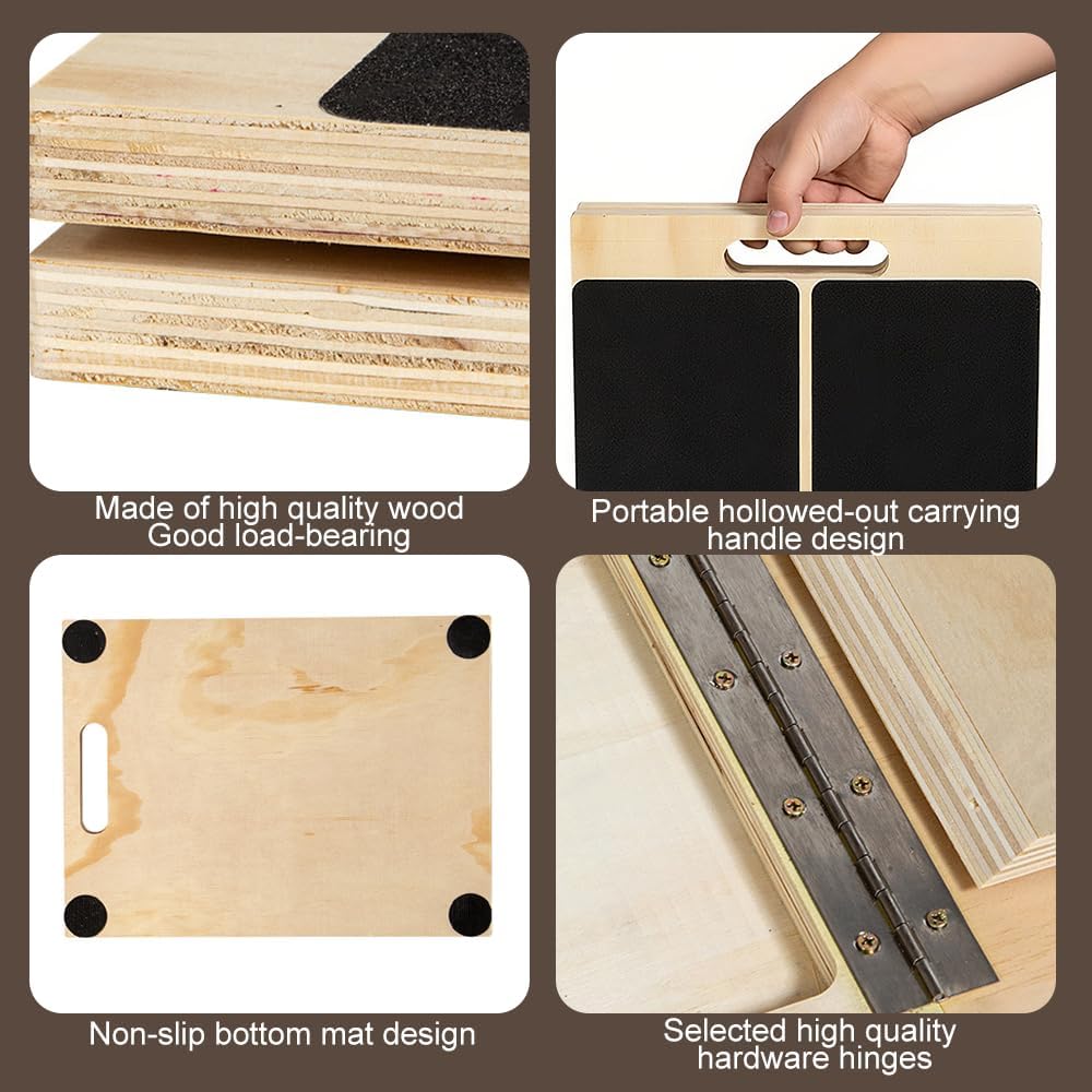 Schrägbrett, NEVESO 2-Ini-1 Wadendehner, Stretch Board, Rutschfest Stretch & Mobility Board mit 5 Wi