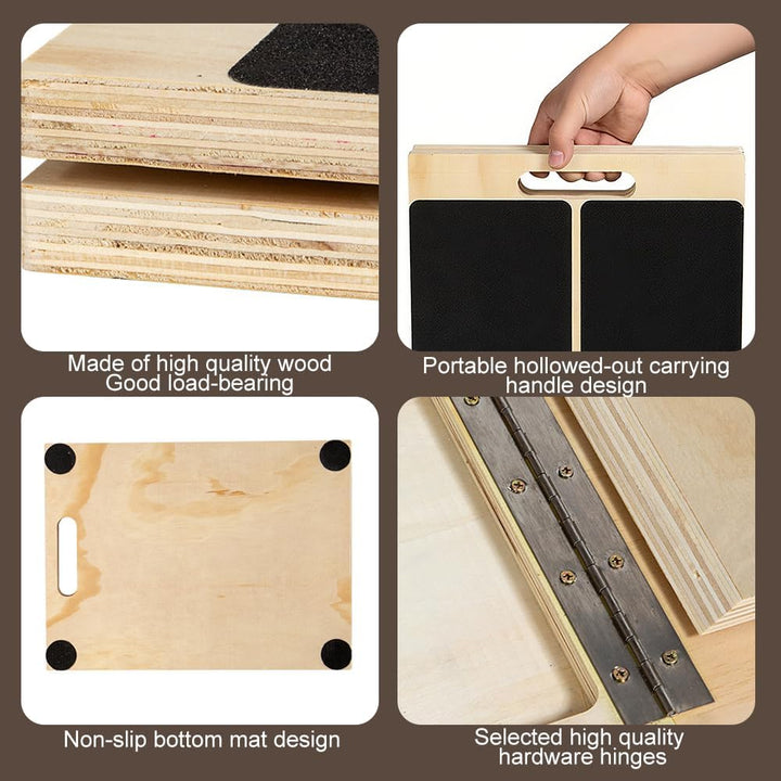 Schrägbrett, NEVESO 2-Ini-1 Wadendehner, Stretch Board, Rutschfest Stretch & Mobility Board mit 5 Wi