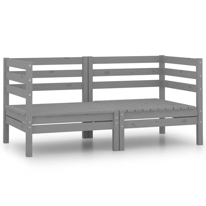 vidaXL Garten Ecksofas 2 STK., Modular Gartenmöbel, Sofa Lounge Sessel für Garten Terrasse Balkon, G