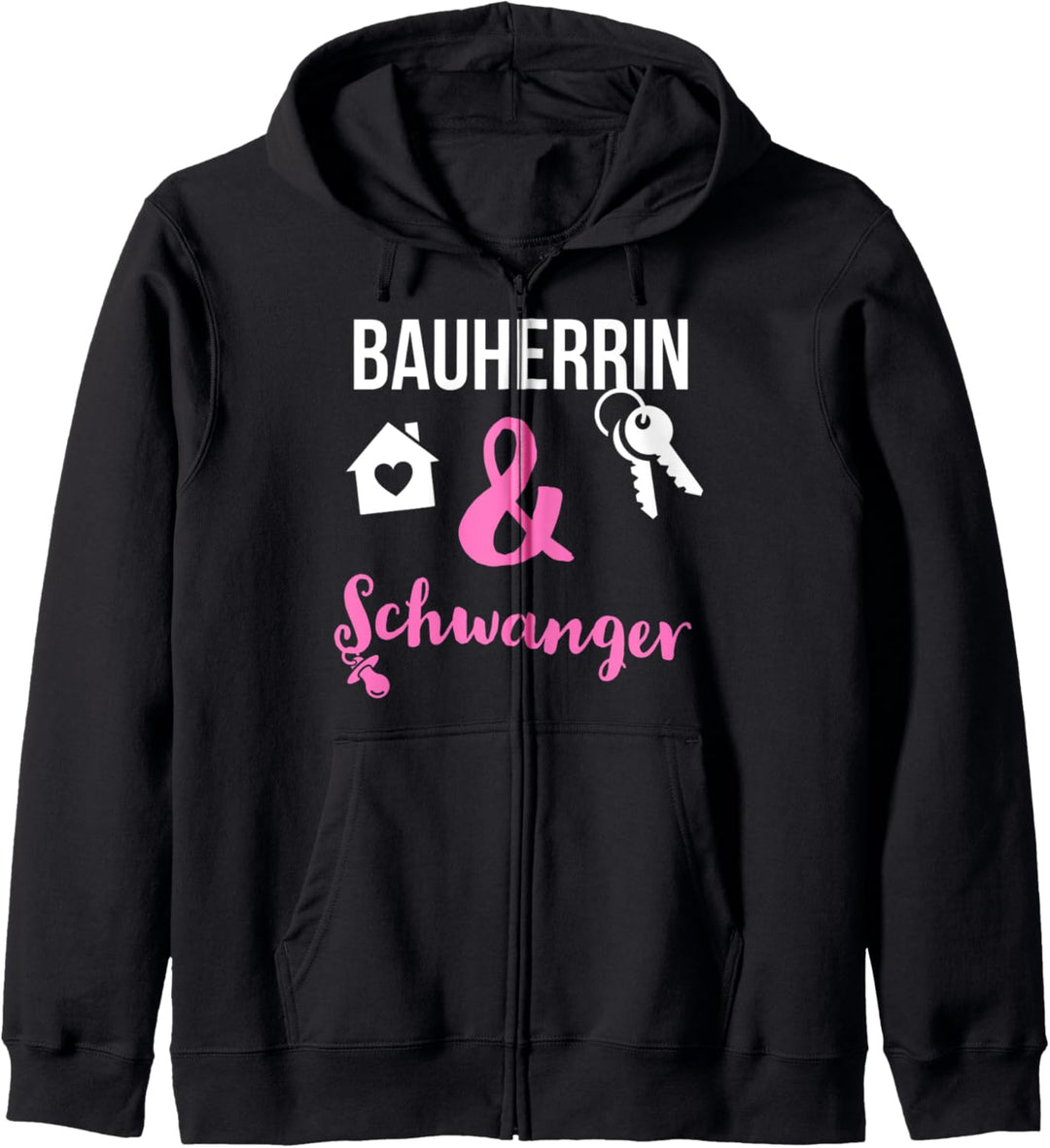 Bauherrin Schwanger | Geburt Richtfest Kapuzenjacke