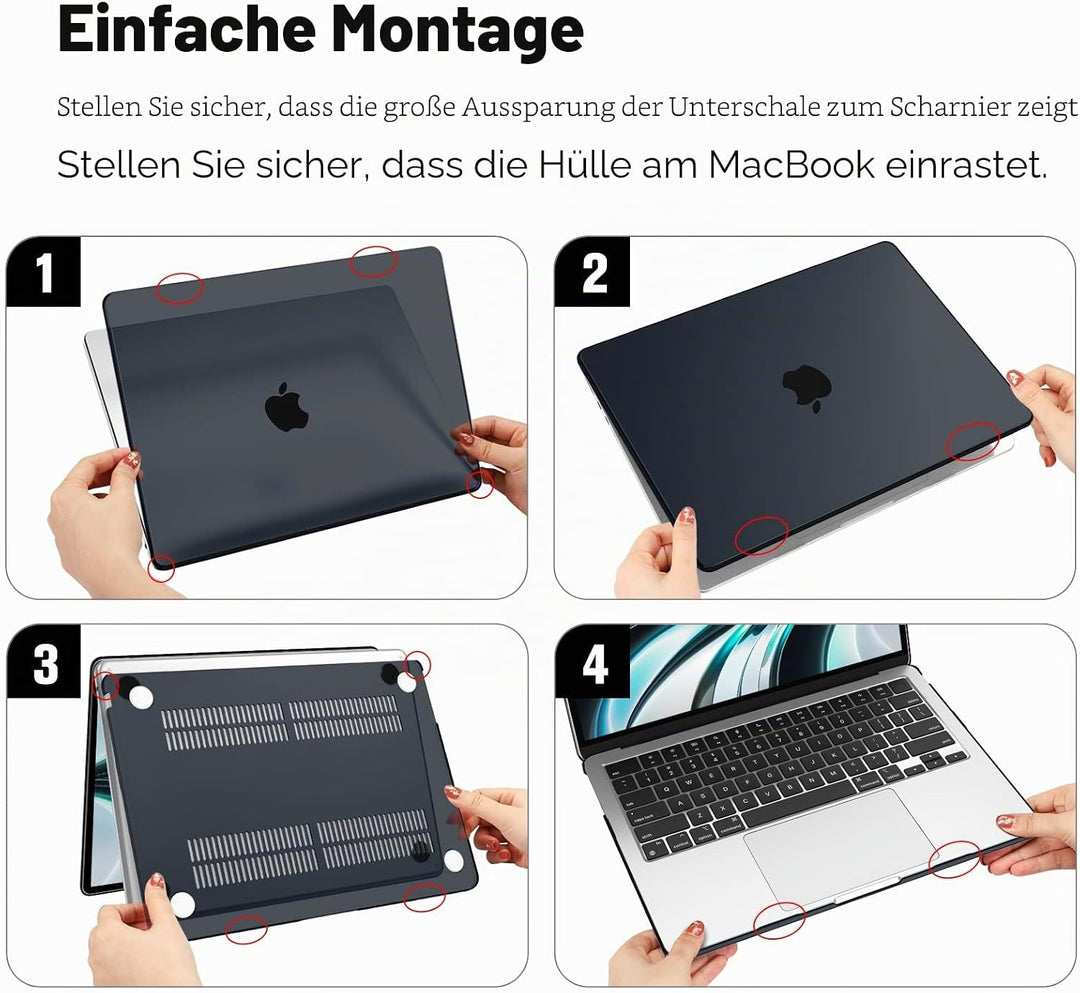 Fintie Hülle Kompatibel mit MacBook Air M5 M4 M3 M2 13.6 Zoll (2026-2022) A3449 A3240 A3113 A2681, U