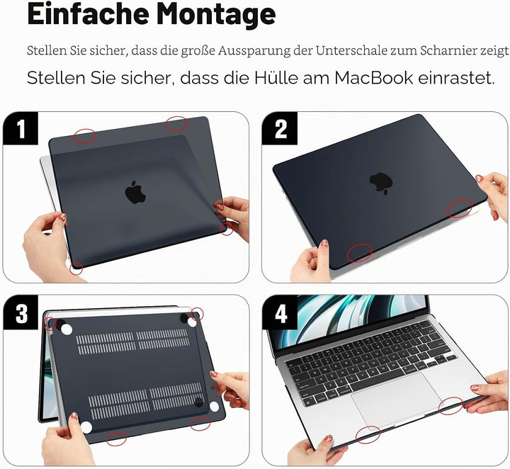 Fintie Hülle Kompatibel mit MacBook Air M5 M4 M3 M2 13.6 Zoll (2026-2022) A3449 A3240 A3113 A2681, U