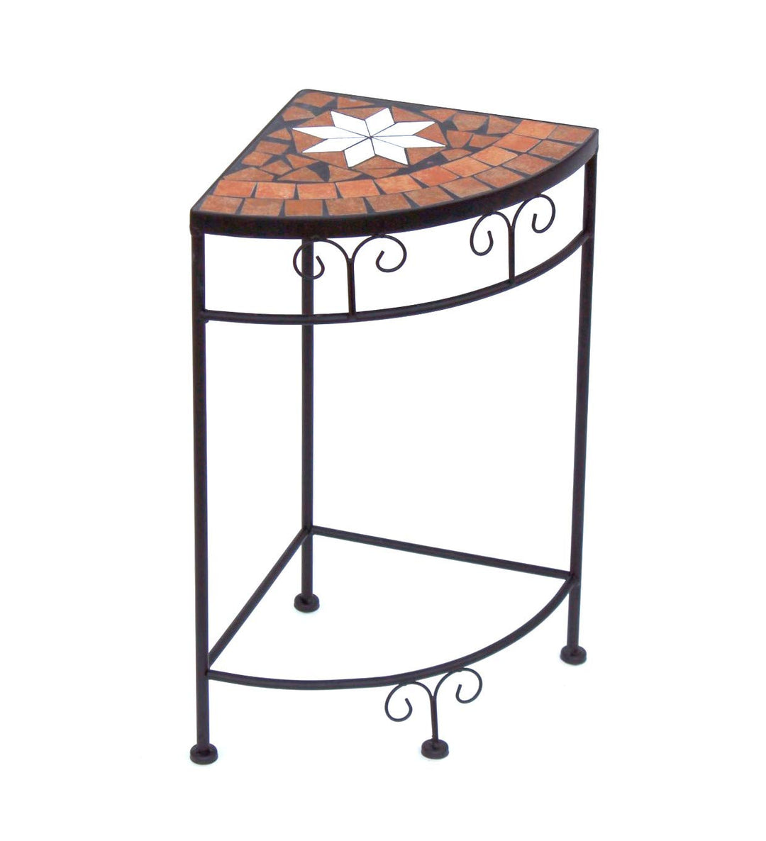 DanDiBo Blumenhocker Mosaik Eckregal 52 cm Blumenständer 12013 Beistelltisch Pflanzenständer Mosaikt
