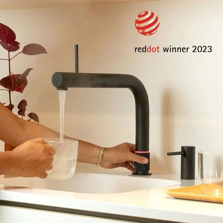 Quooker mit Reservoire COMBI+ und CUBE kochend Wasserhahn (Front, schwarz) Front Schwarz, Front Schw
