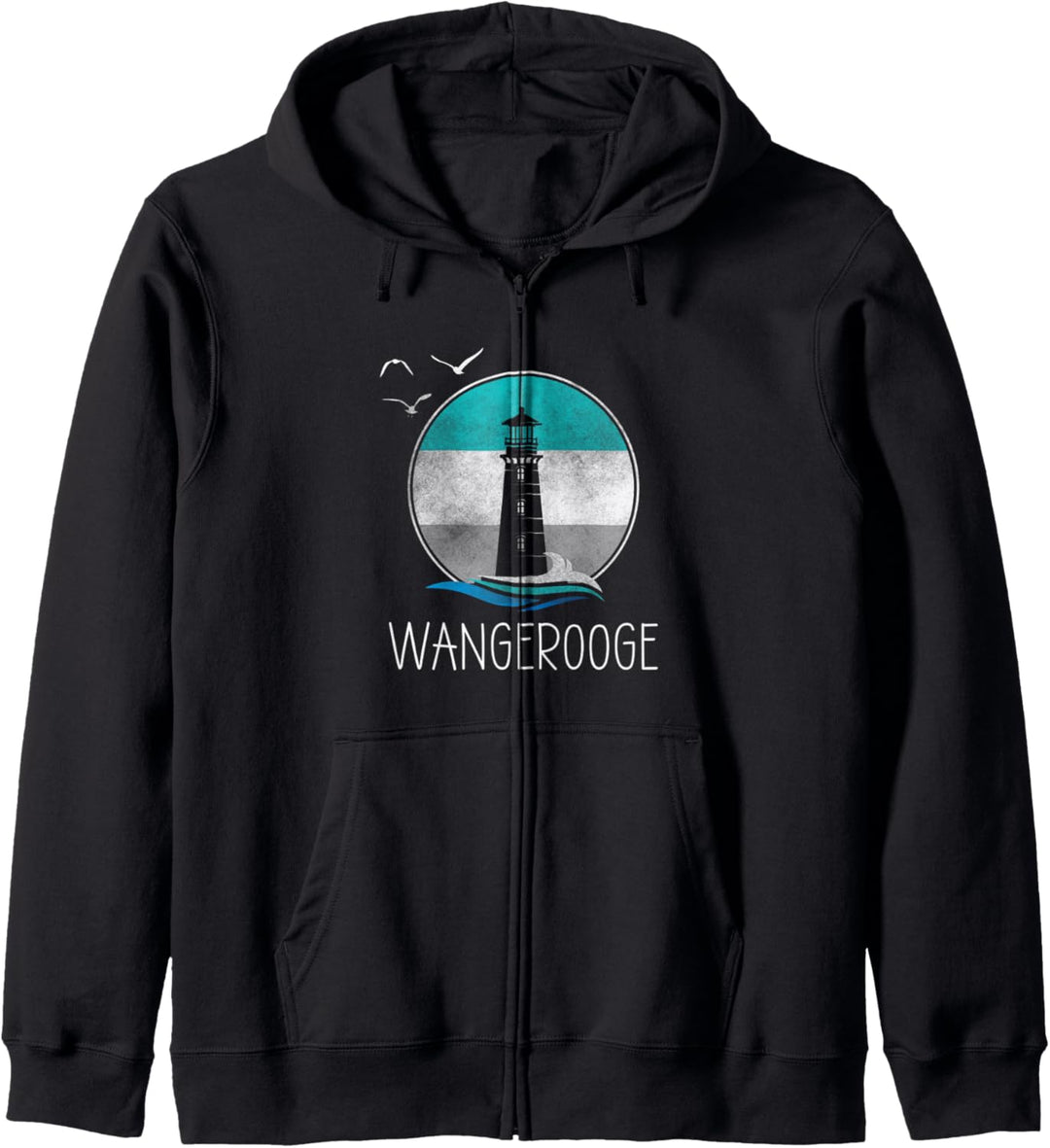 Vintage Wangerooge Ostfriesische Insel Retro Nordsee Küste Kapuzenjacke