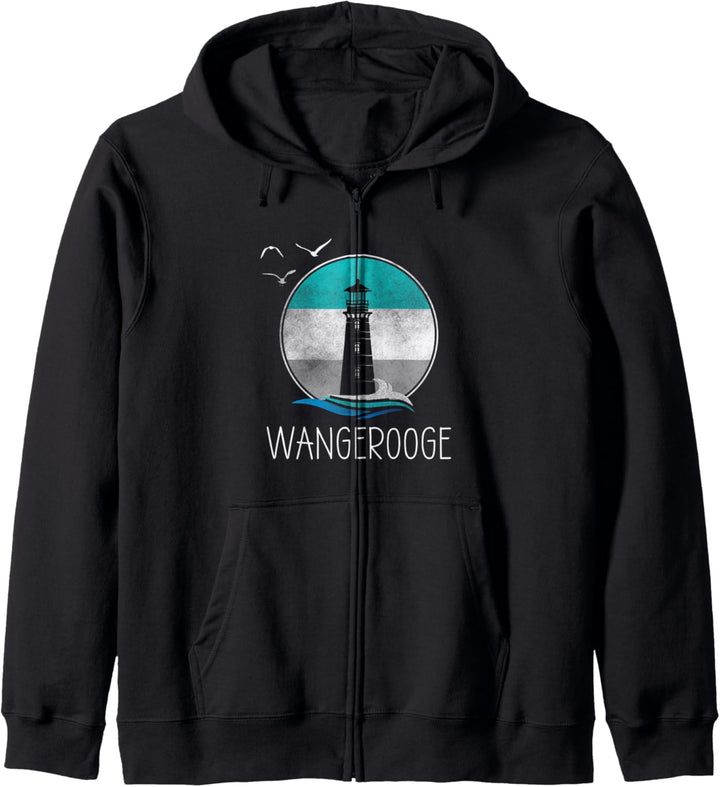 Vintage Wangerooge Ostfriesische Insel Retro Nordsee Küste Kapuzenjacke