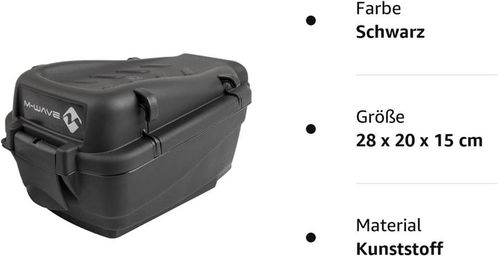 M-Wave Fahrradkoffer Topcase 28 x 20 x 15 cm, 28 x 20 x 15 cm
