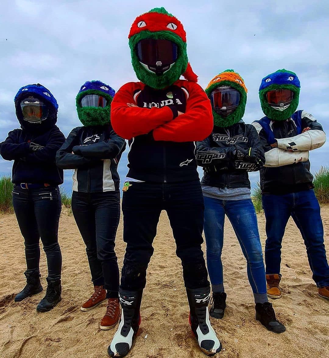 FunnyRiders Stoff-Cover für Motorradhelm - Lustiger Helm-Überzug, toller Hingucker - Zubehör für Mot