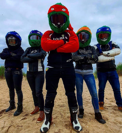 FunnyRiders Stoff-Cover für Motorradhelm - Lustiger Helm-Überzug, toller Hingucker - Zubehör für Mot