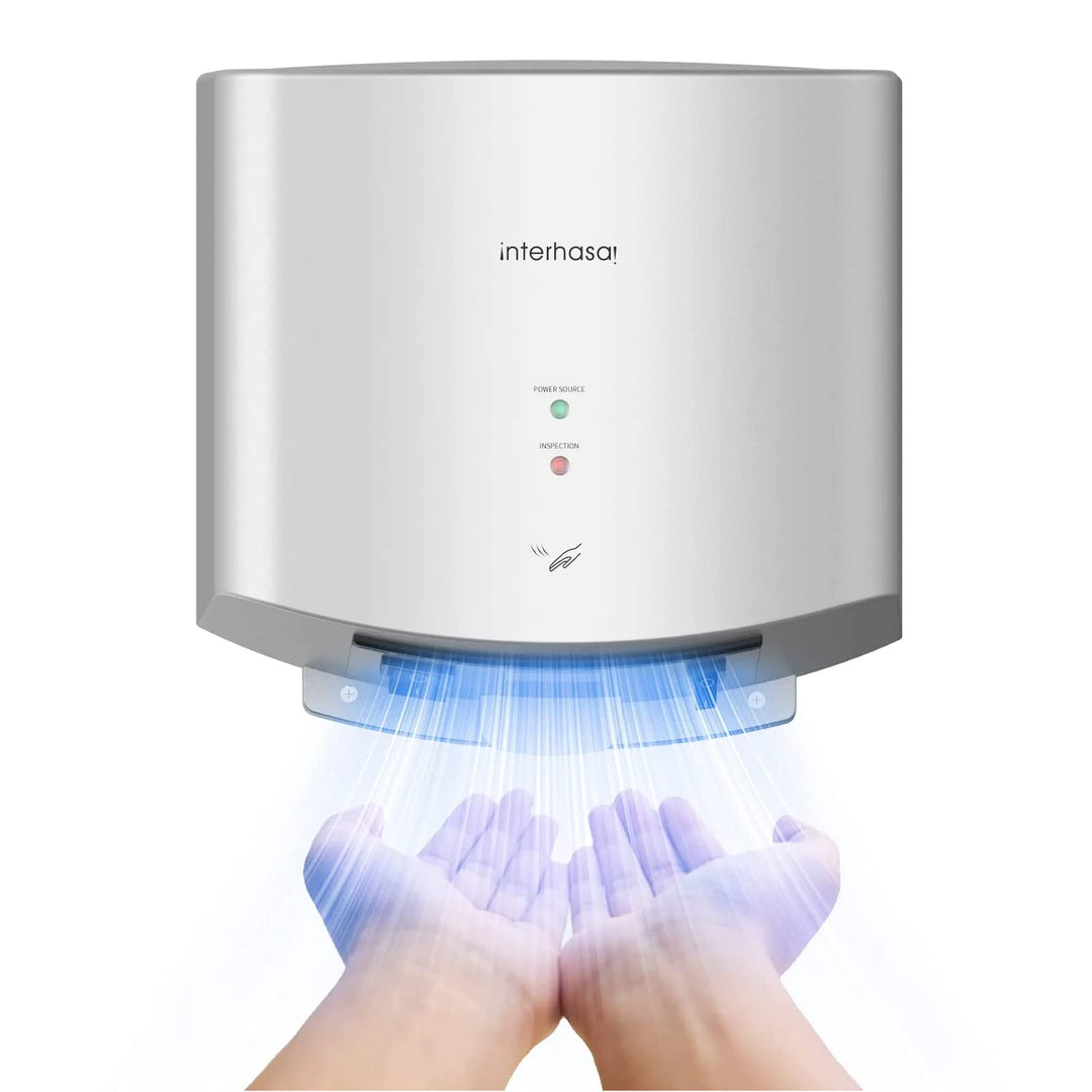 interhasa! Händetrockner automatischer Infrarotsensor handtrockner leise Gewerbe und Haushalt 1250W（