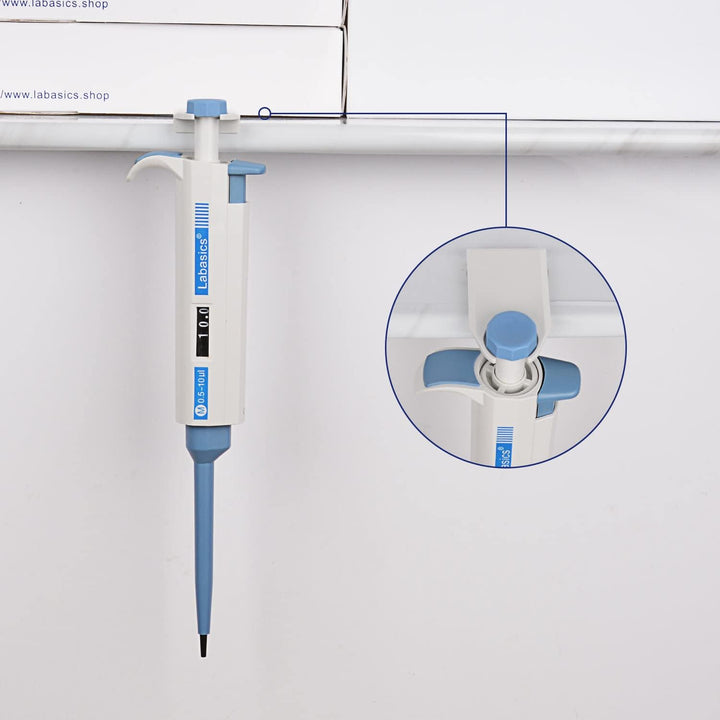 Labasics Einkanal-Pipettierhilfe, Einstellbares Variables Volumen Mikropipette Labor Pipette mit Aus