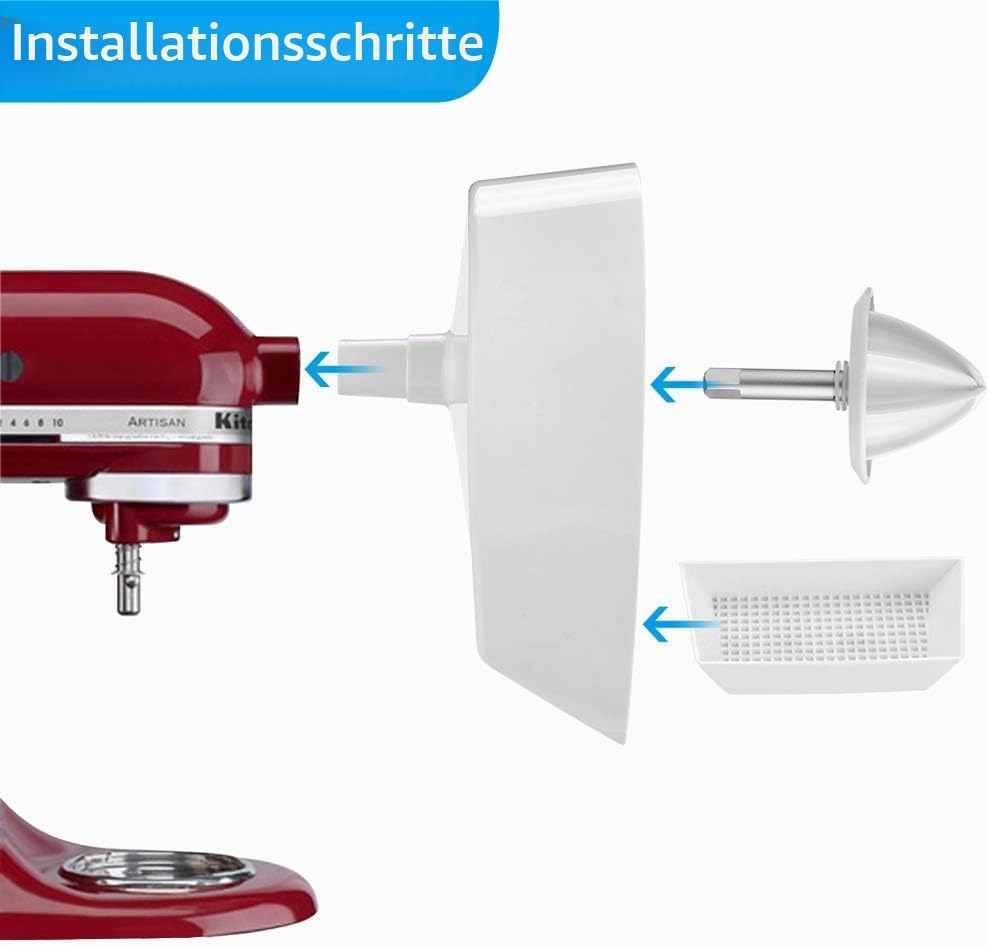 Gdrtwwh Zitrussaftpresse Aufsatz für Standmixer von KitchenAid, Zitrussaftpresse-Aufsatz für JE-Stan
