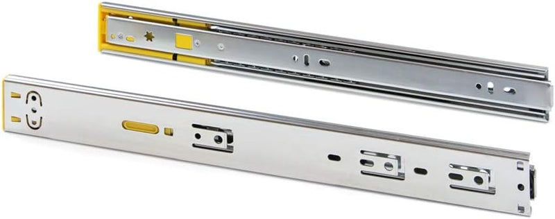 Emuca - Satz Führungen für Schublade 45x350mm, Set Schubladenführungen vollauszug mit Rollen, Kugela