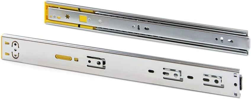 Emuca - Satz Führungen für Schublade 45x550mm, Set Schubladenführungen vollauszug mit Rollen, Kugela
