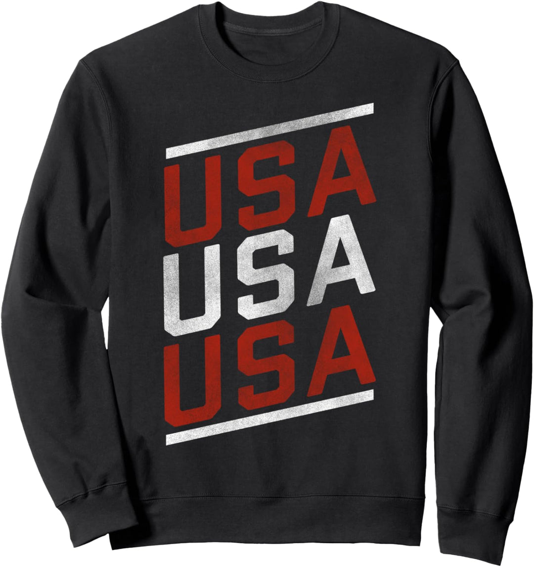 Trendy USA Double Blue Slanted Sweatshirt