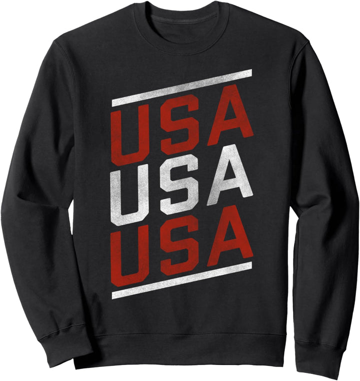 Trendy USA Double Blue Slanted Sweatshirt