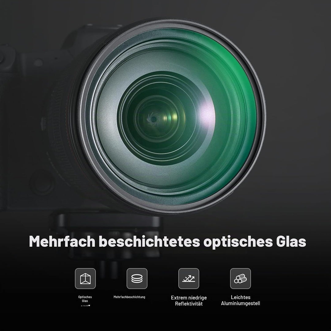 NEEWER 67mm Schwarz Diffusion 1/4 Filter Nebel Dreamy Soft Cinematic Effect Filter Ultra Slim Wasser