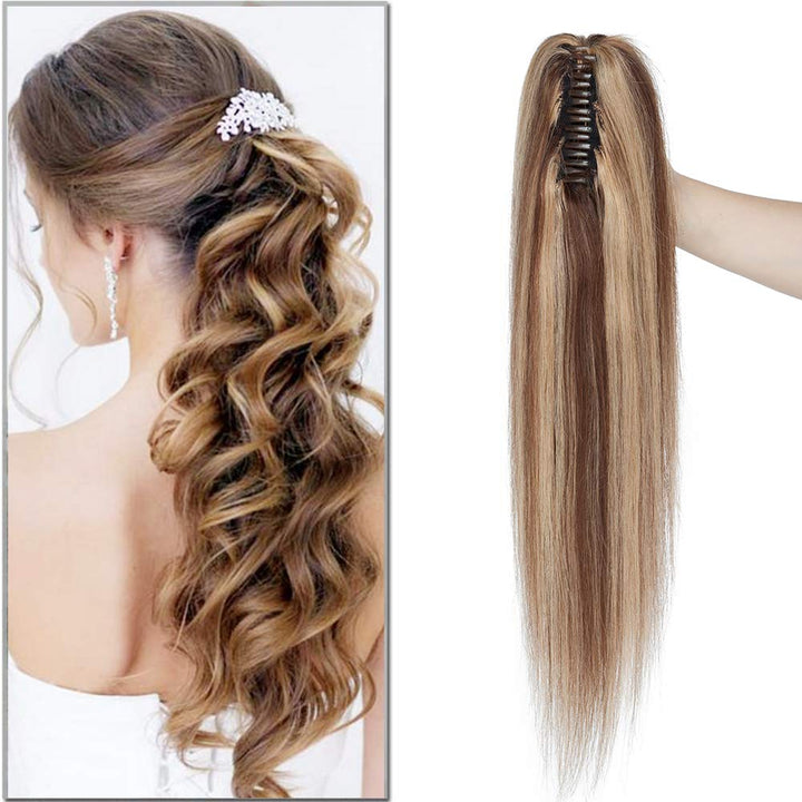 SEGO Ponytail Extension Echthaar Pferdeschwanz Zopf Clip in Haarteil Haarverlängerung 100% Remy Haar