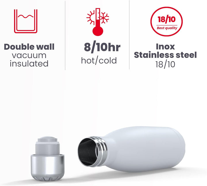 IBILI - Thermokanne mit Doppelwand Zigzag, 350 ml, Edelstahl 18/10, wiederverwendbar Zigzaguear 350