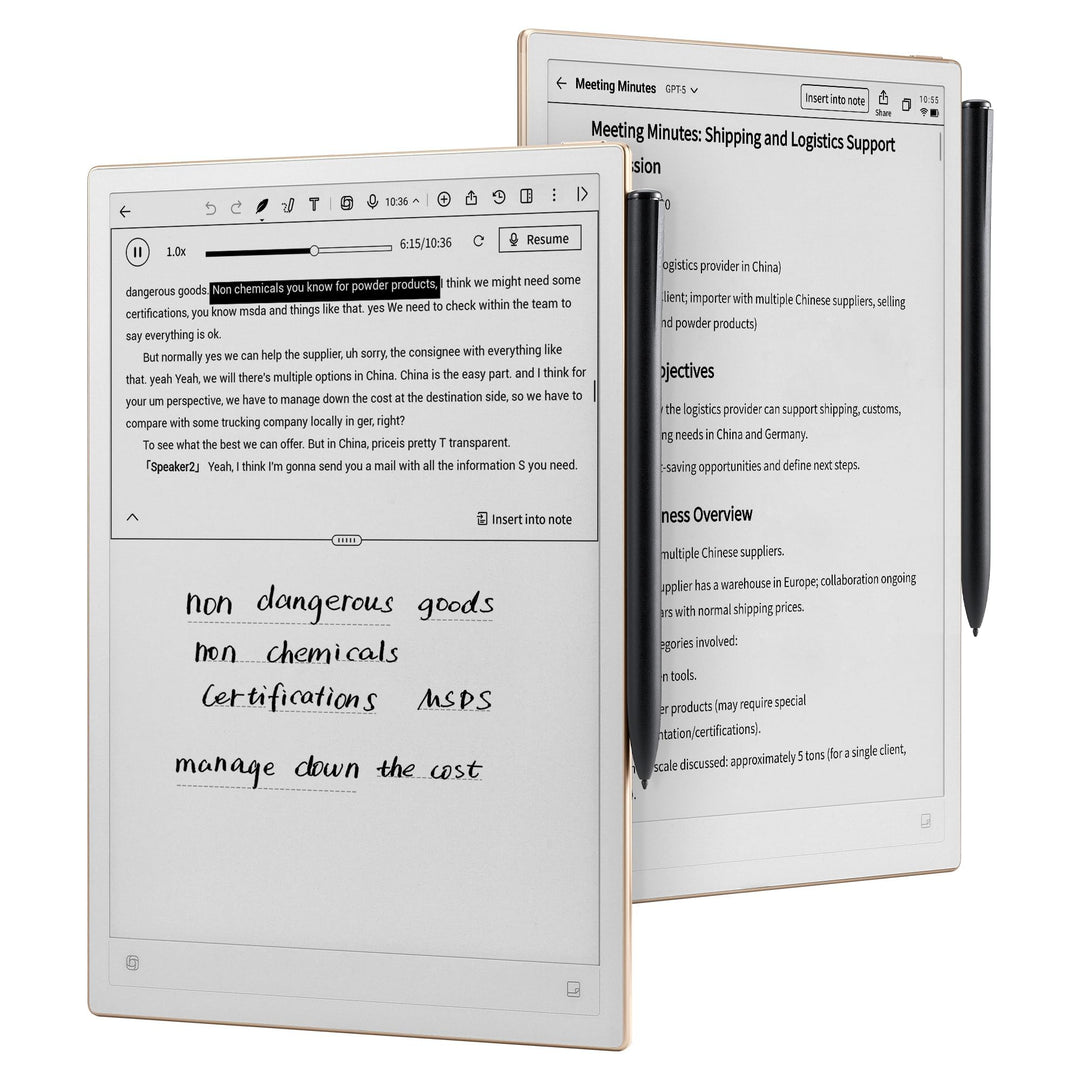 iFLYTEK AINOTE 2 Smart E-Ink Tablet 10,65 Zoll | Ultradünner digitaler Notizblock für Profis | KI-Tr