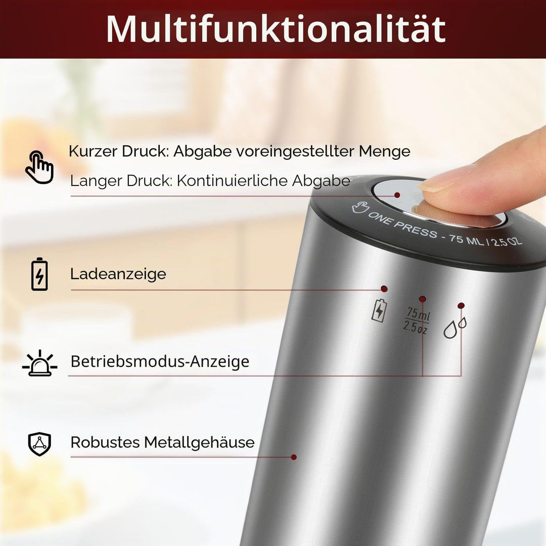 AIKARO - Elektrischer Weinbelüfter Ausgiesser, wiederaufladbar, automatischer elektronischer Dekante