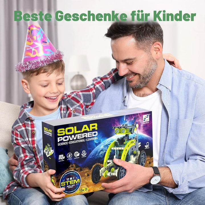 Hot Bee Roboter Kinder, Experimente für Kinder ab 6-10, Geschenk Junge 8 9 10 11 12 Jahre, Solar Rob