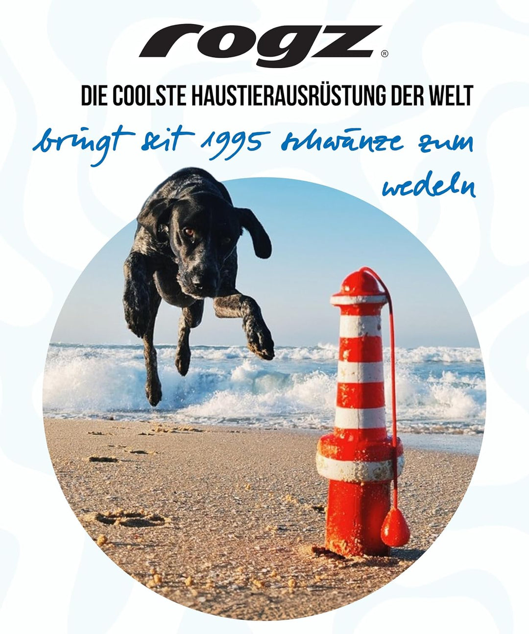 Rogz Leuchtturm Floating Hundespielzeug
