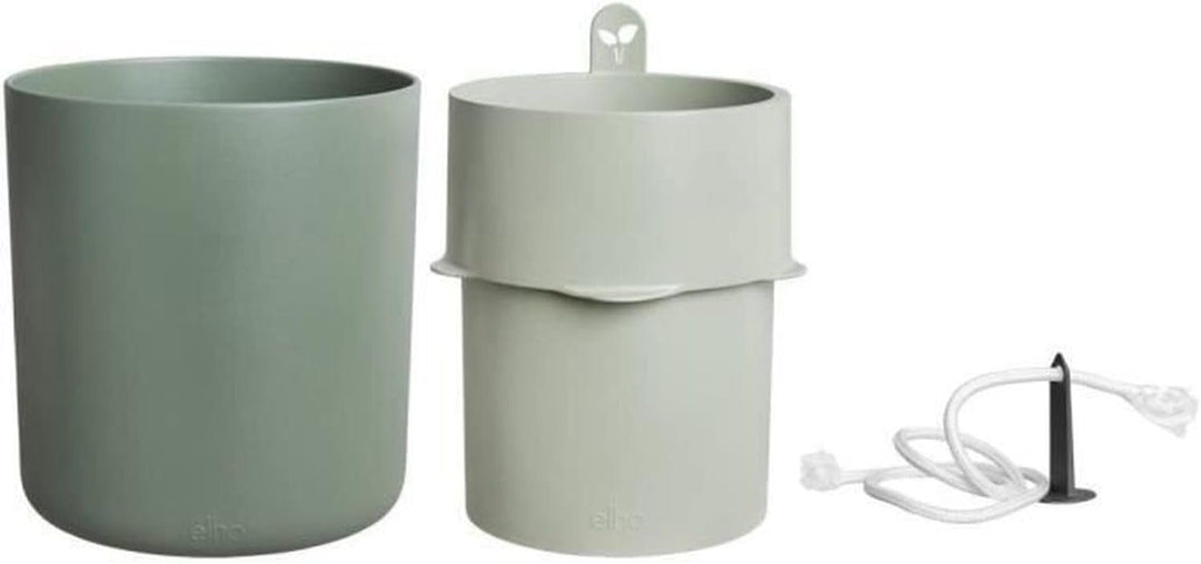 elho Bouncy Basil 16 Blumentopf - Basilikum Topf mit Aussentopf - 100% recyceltes Plastik - Ø 16.5 x