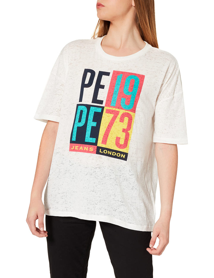 Pepe Jeans Damen DITA T-Shirt, 803off weiss, XS