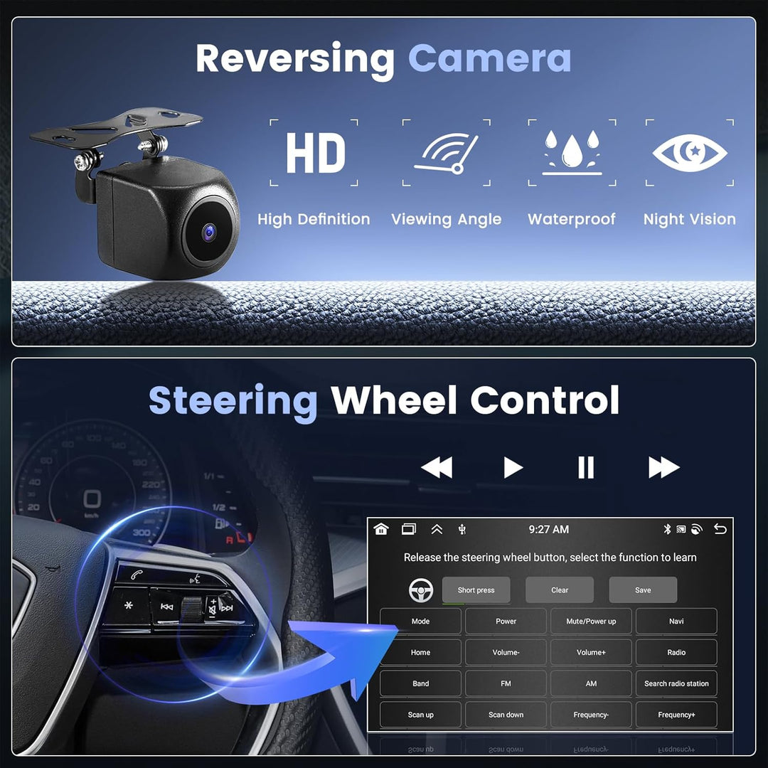 [8Cores 4G+64G] Hikity Autoradio Android 13 Für Ford Transit Focus Fiesta Mondeo S-Max 7'' Display R