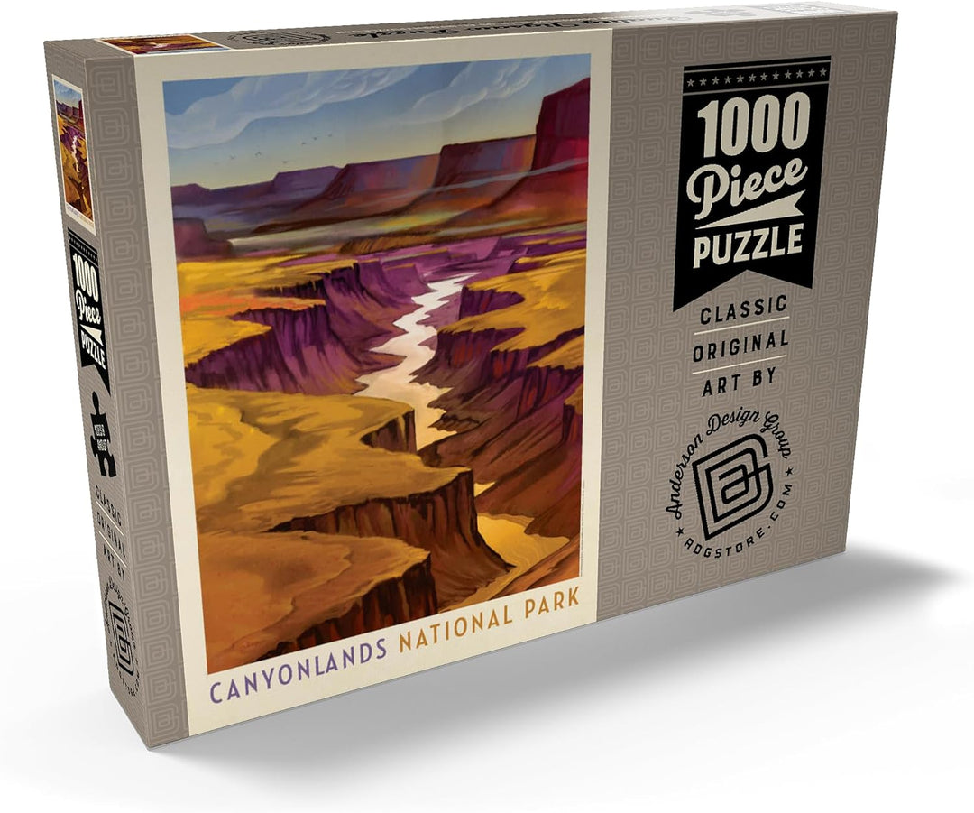 Canyonlands National Park: River View, Vintage Poster - Premium 1000 Teile Puzzle - MyPuzzle Sonderk