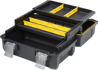 Stanley FatMax Cantilever Werkzeugbox (18 Zoll, 46 x 32 x 24 cm, Koffer für Werkzeuge, Box mit ausla