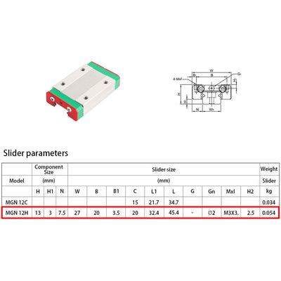 iMetrx MGN12H 800MM linearführung schiene MGN12 für 3D-Drucker und CNC-Maschine (2 Pack) 800mm 2 Rai