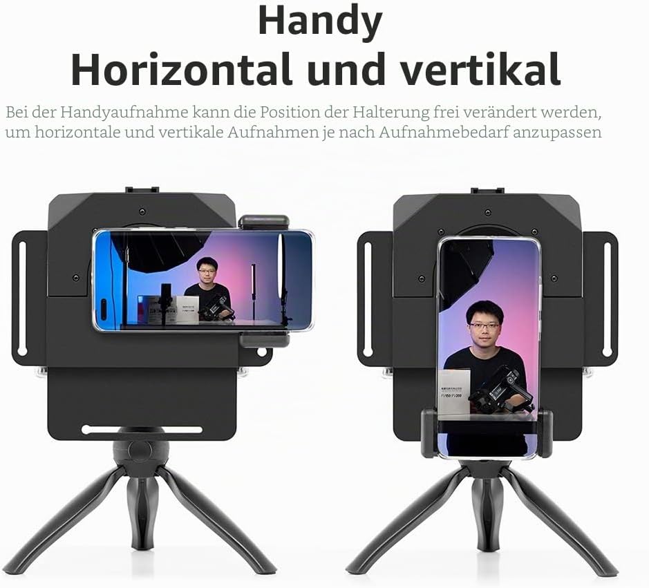 AMBITFUL Teleprompter Kit Portable Inscriber Handy Teleprompter Artefakt Video mit Fernbedienung für