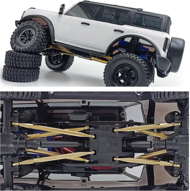 Runup Messing-Gelenk mit hoher Bodenfreiheit, Lenkgelenk, 62 g/Set, für 1:18 RC Crawler TRX4M Bronco