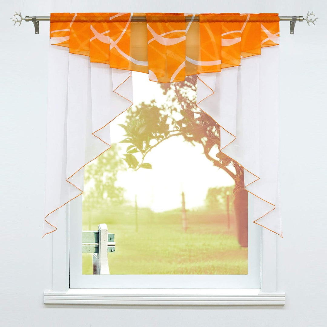 SCHOAL Scheibengardinen Küche Bistrogardinen Voile Transparente Kurzgardinen Kleinfenster Gardinen m