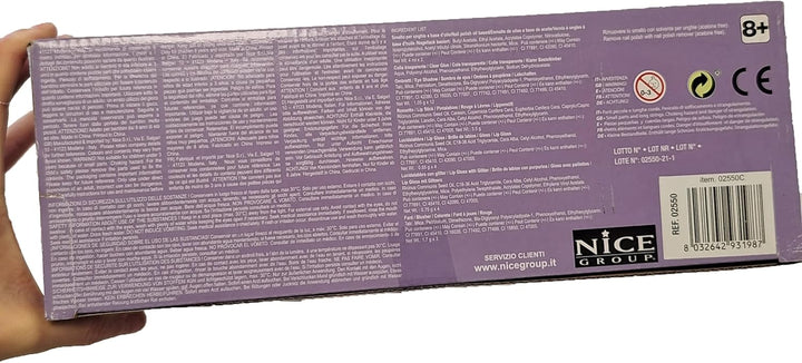 Nice Group – Girabrilla Schminkkoffer – Make-up-Koffer 02550C – Rosa Herz Gold, Rosa/goldfarbenes He