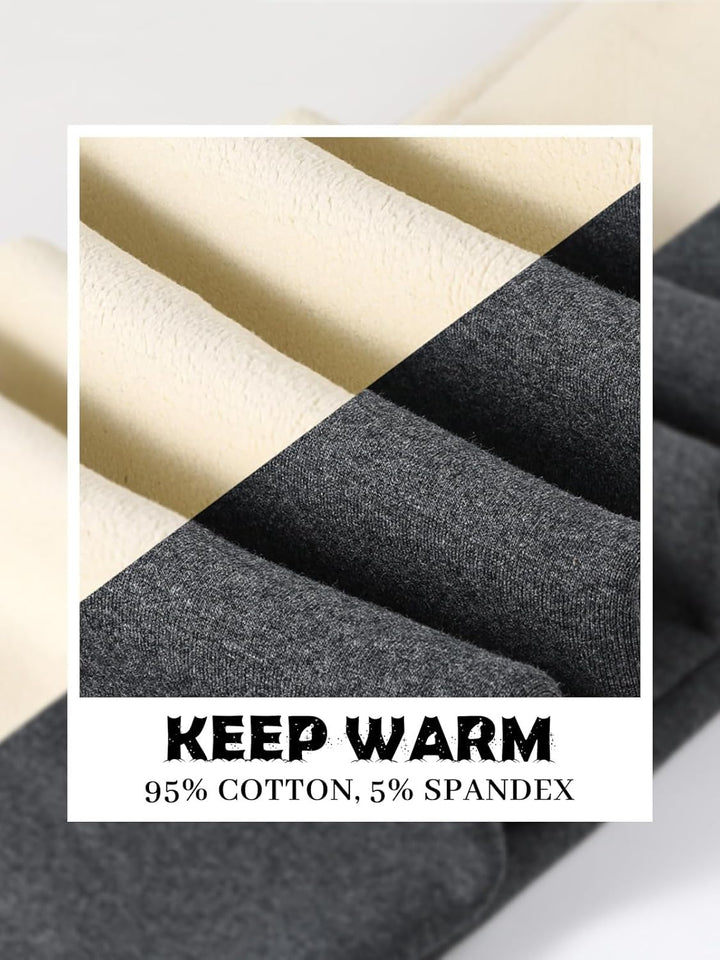 Soudittur Thermo Leggings Mädchen Dicke Gefütterte Thermo Leggings Winter Baumwolle Warm Thermohosen