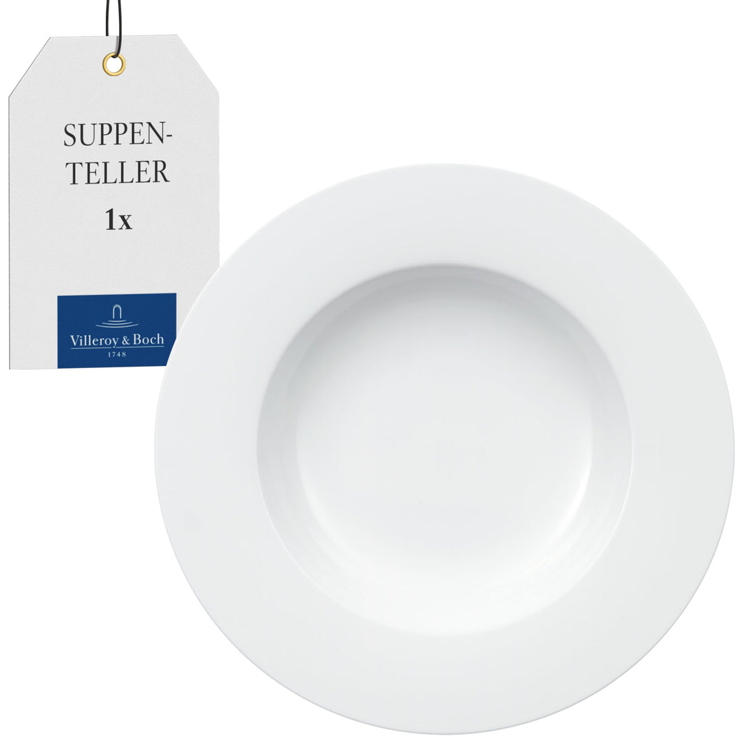 Villeroy &amp; Boch - Royal Suppenteller, tiefer Speiseteller aus brilliantem Premium Bone Porzellan, we