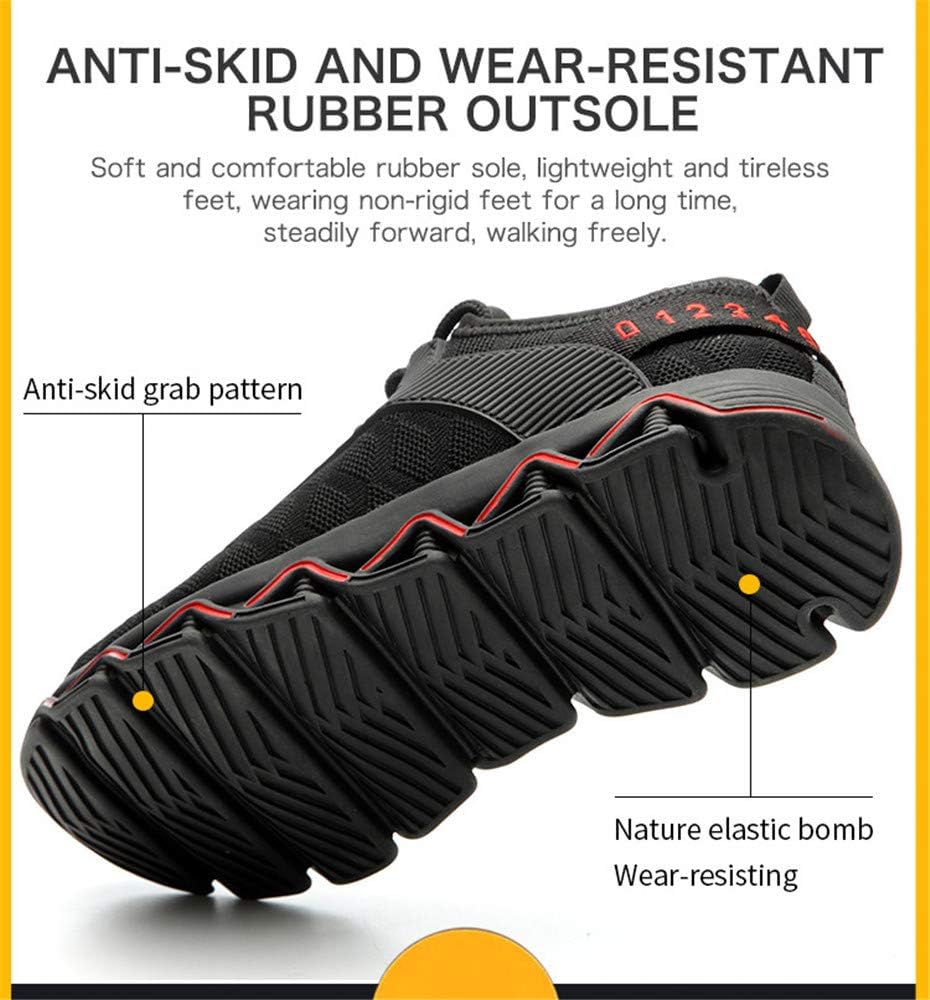 Hitmars Sicherheitsschuhe Herren Frauen Arbeitsschuhe Baustellen Schutzkappe Stahl Stiefel Sneaker T