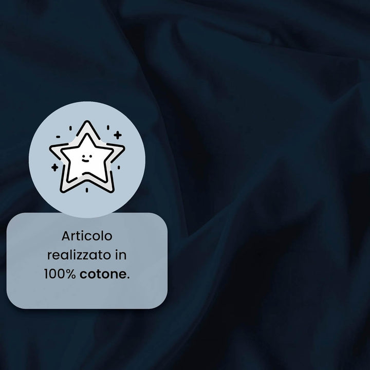 Italian Bed Linen Max Color Bettwäsche-Set, Dunkel blau, Doppelte, Dunkel Blau